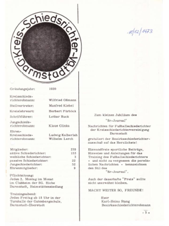 SR-Journal Fragment einer Ausgabe von 1973