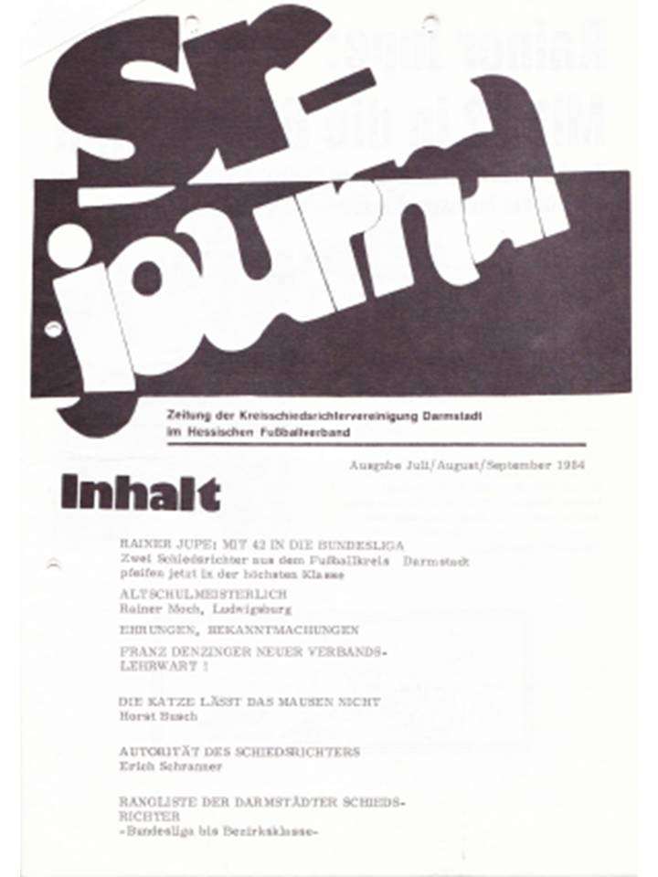 SR-Journal Ausgabe Juli/August/September 1984