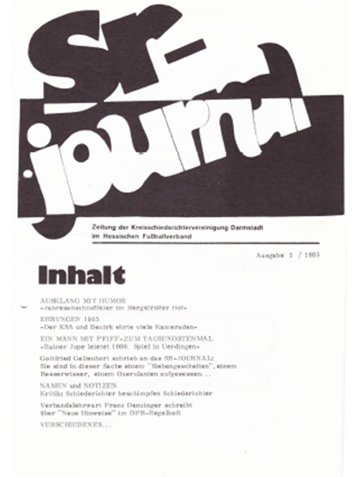 SR-Journal Ausgabe 1 1985
